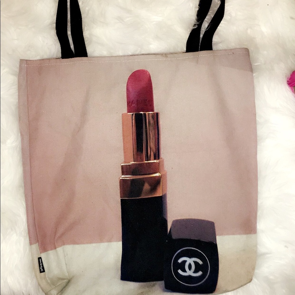 Chanel Lipstick inspired tote bag